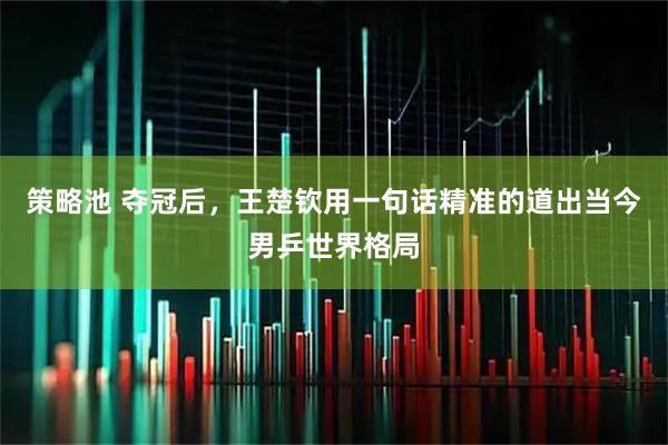 策略池 夺冠后，王楚钦用一句话精准的道出当今男乒世界格局